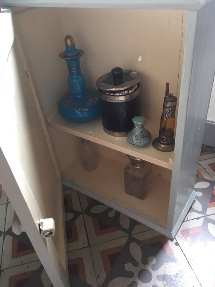 Sixties wooden toilet cabinet