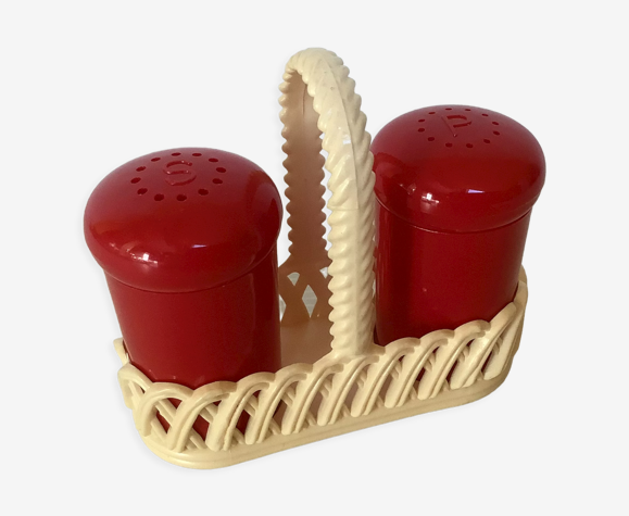 Sel et poivre Emsa plastique rouge et blanc