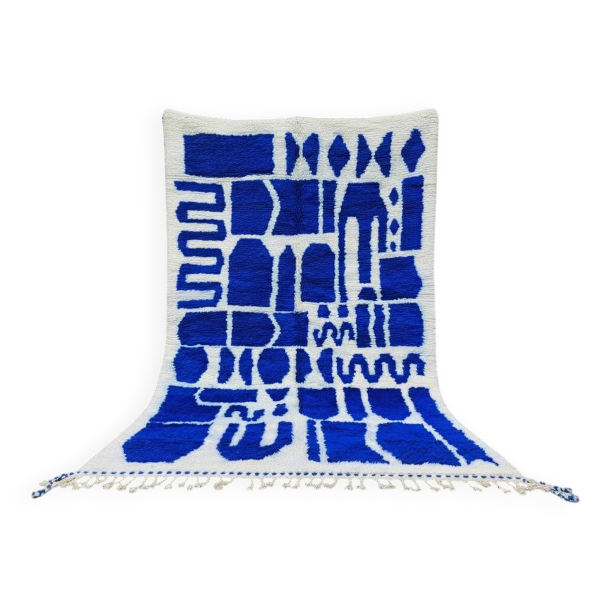 Handmade Berber rug, natural wool, 3x2 m.