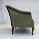 1960s, Danish 2-seater sofa, green furniture velour, beech wood.