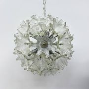Spectacular Murano glass flower chandelier by Venini for VeArt, Italy 1970s