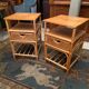 Pair of sofa ends rattan bedside tables