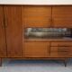 Buffet or high modernist sideboard in teak, France circa 1960.