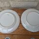Ensemble de 2 anciennes assiettes décoratives avec cornes d'abondance