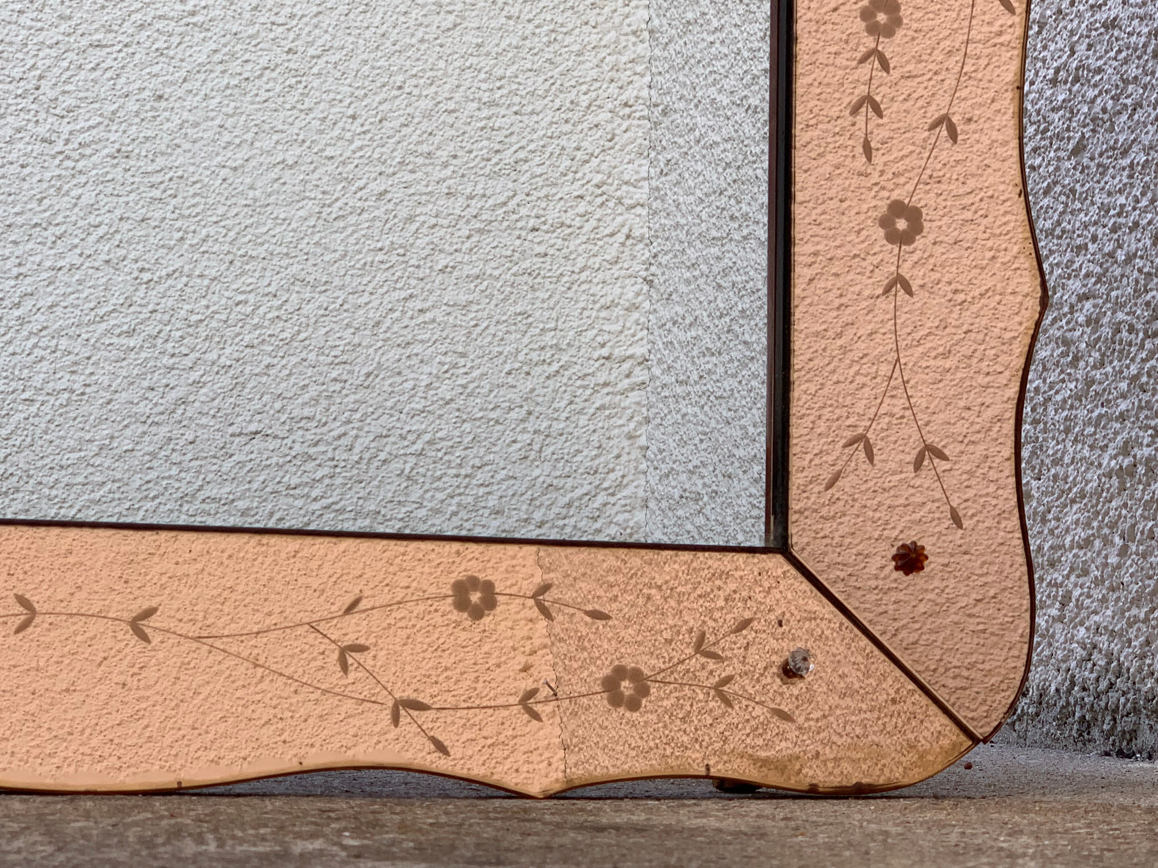 Venetian mirror art deco 1950 70x98