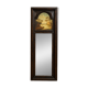 Dark wood trumeau with a mirror and landscape painting.
