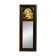 Dark wood trumeau with a mirror and landscape painting.