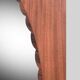 Miroir oval biseauté sur porte art déco Acajou 79x162
