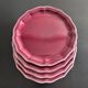 Set of 4 Provençal burgundy plates