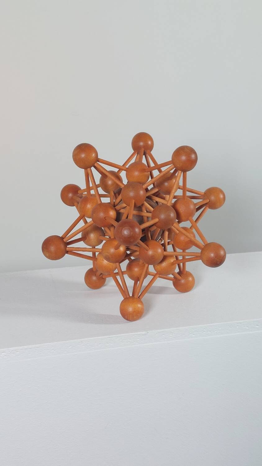 Vintage Mid Century wooden structural atomic model danish scandi