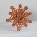 Vintage Mid Century wooden structural atomic model danish scandi