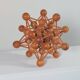Vintage wooden atomic model, structural, Danish Scandinavian style, mid-century.