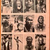Map and photographic plate on human races from 1951