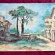 French Provence Landscape Vintage Oil Painting