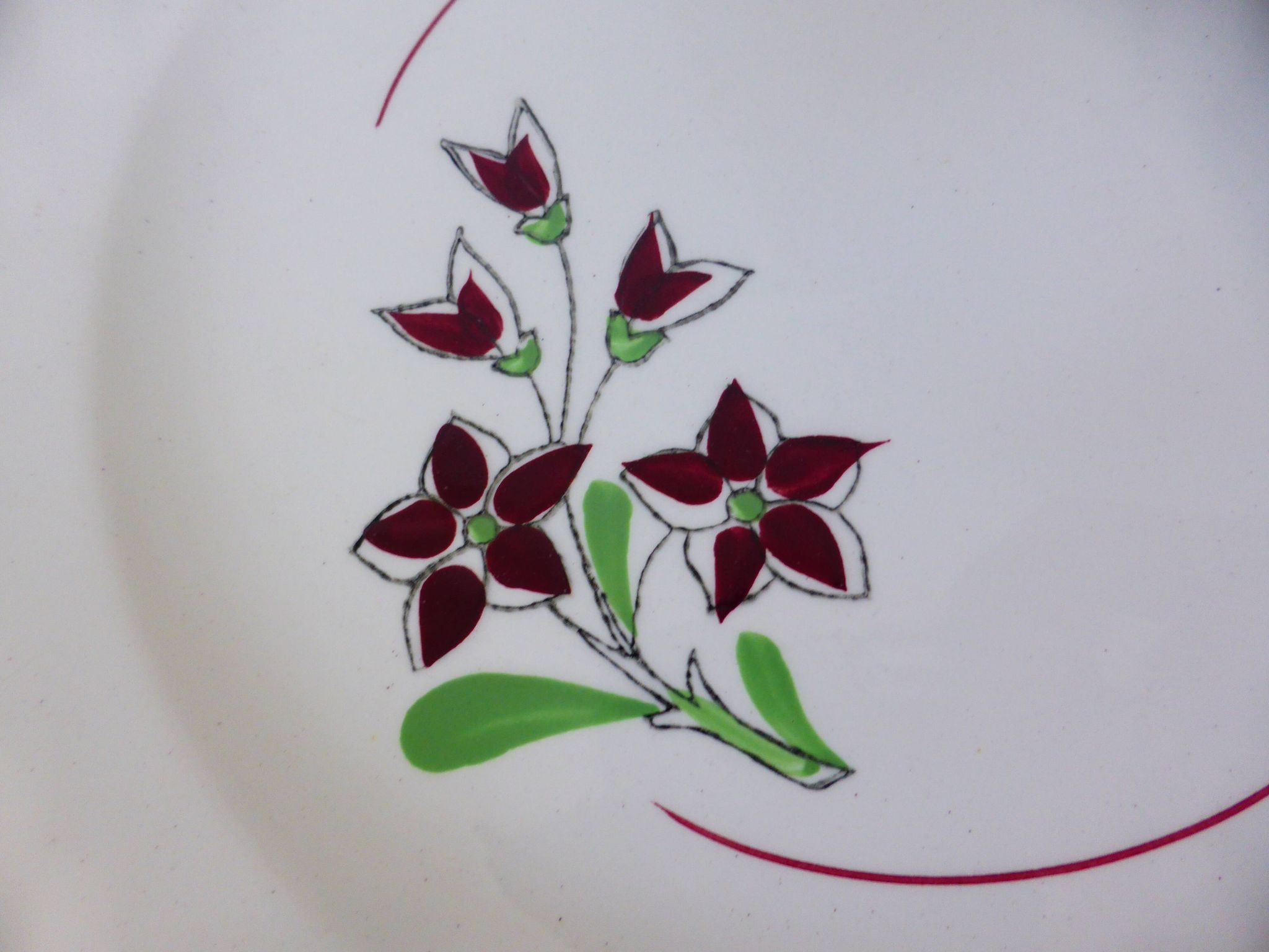4 vintage flat plates from the Salins factory 210636