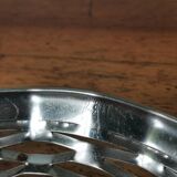 Vintage stainless steel bread basket expanded metal France