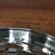 Vintage stainless steel bread basket expanded metal France