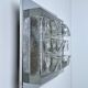 Sculptural Wall Lamp Vintage 60s, Glass and Chrome