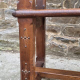 Stylized church pew, early twentieth century, solid wood
