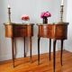 Pair of Louis XV style kidney-shaped bedside tables.