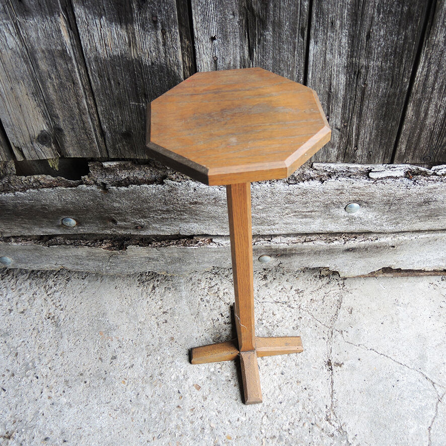 Ancienne sellette octogonale en bois