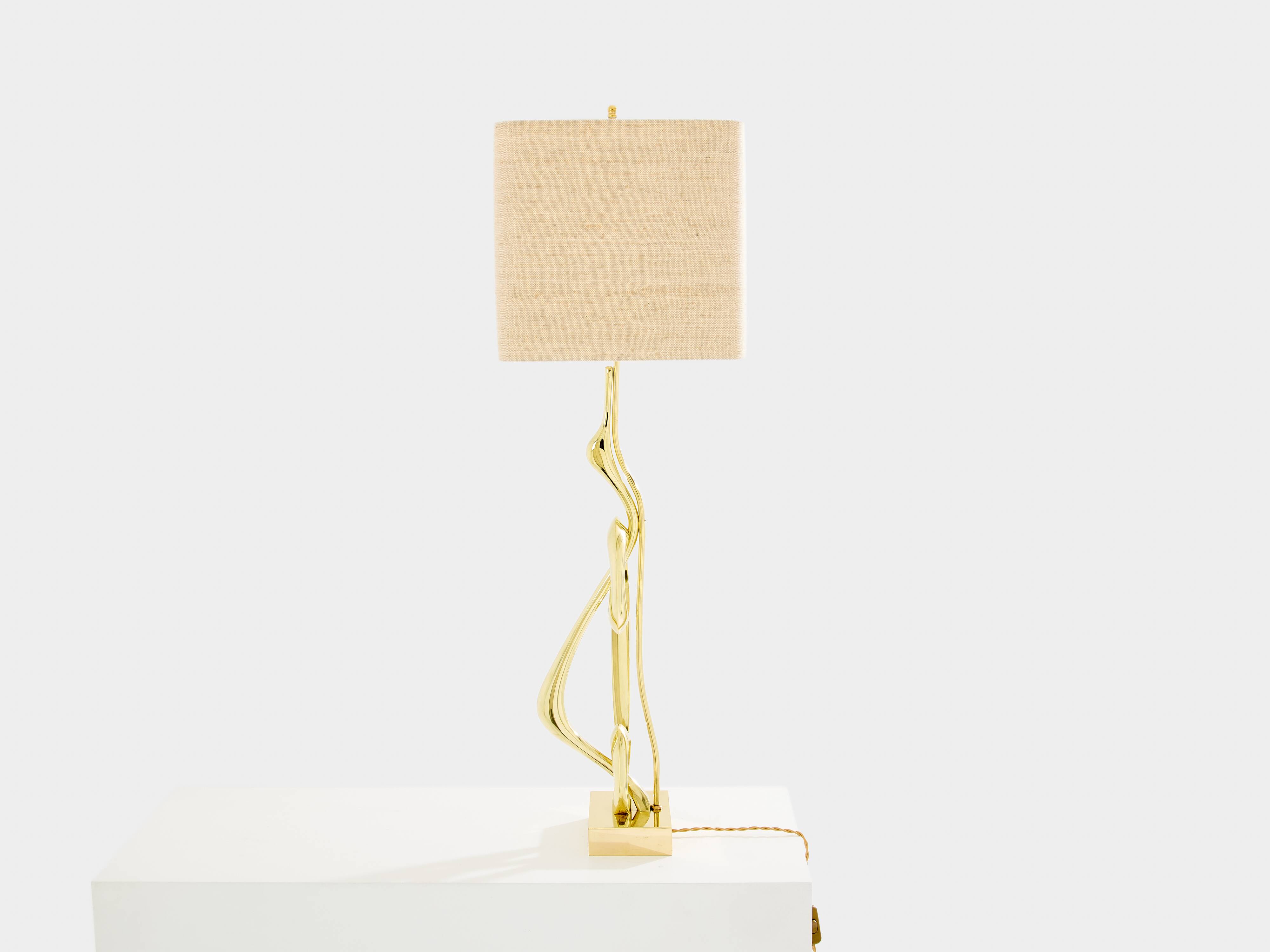 Large bronze sculpture lamp signed Willy Daro circa 1970