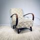 Paire de fauteuils vintage Halabala H 227 Art Déco