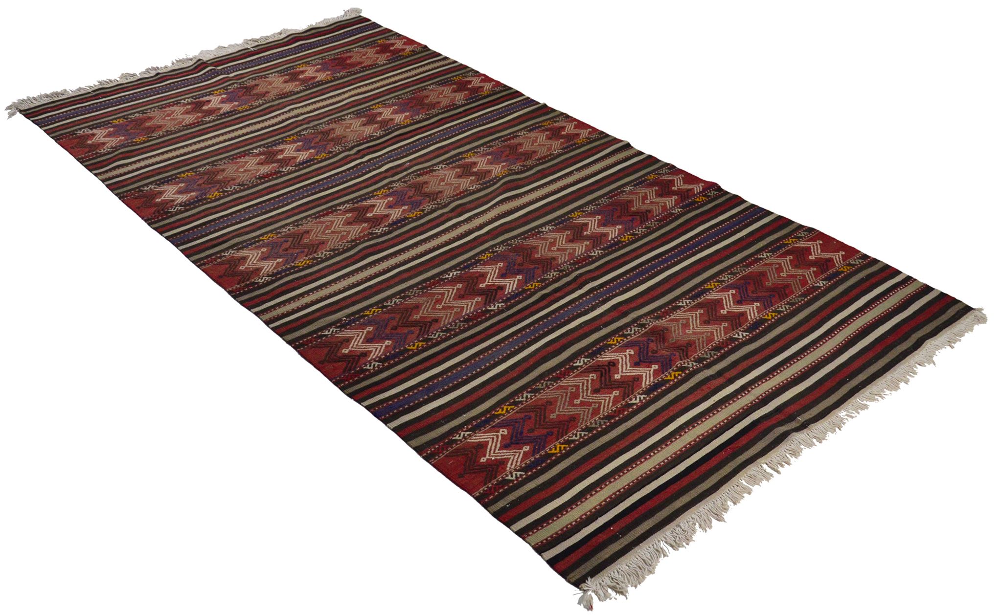 Tapis kilim anatolien fait à la main 284 cm x 146 cm