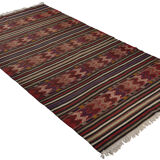 Anatolian handmade kilim rug 284 cm x 146 cm