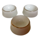 Set of three opaline egg cups