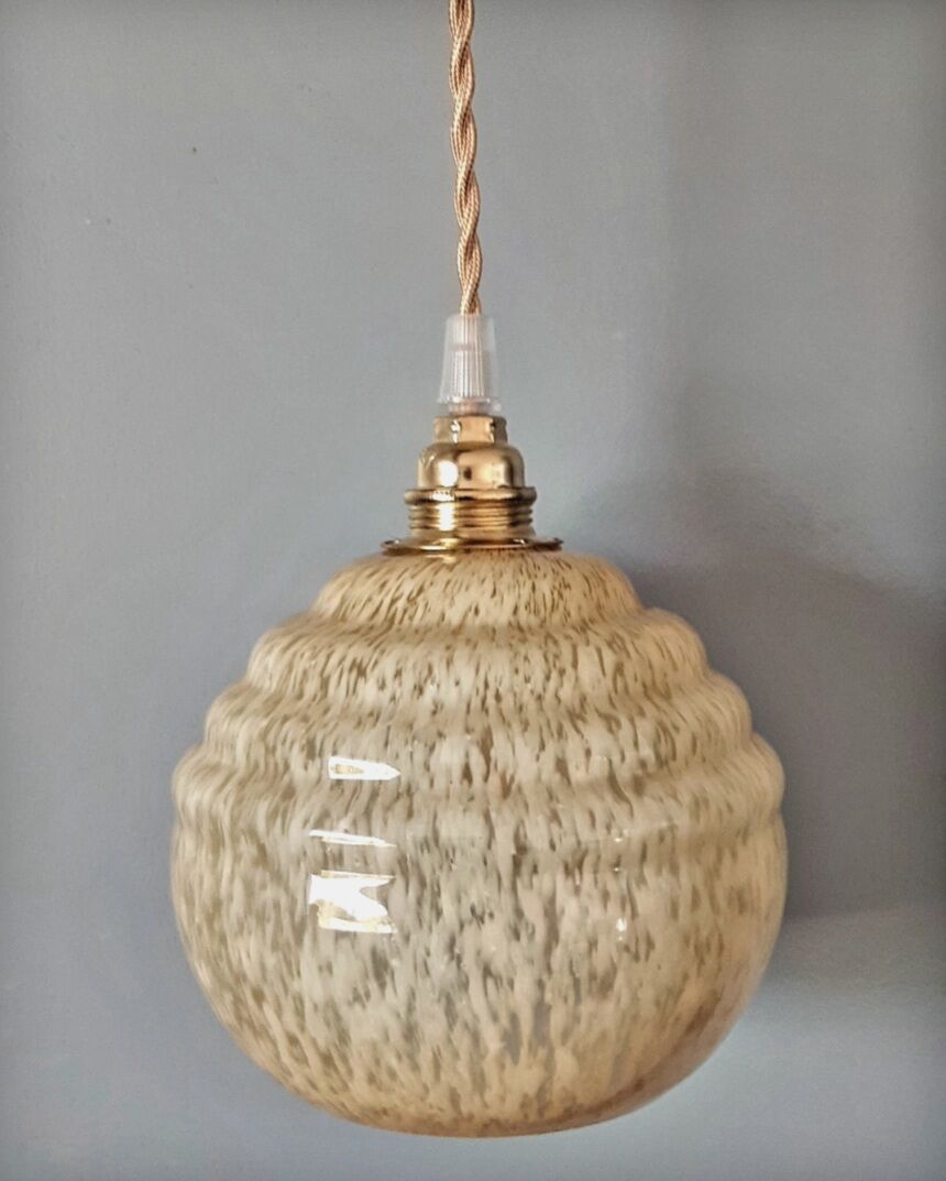 Clichy glass globe lamp