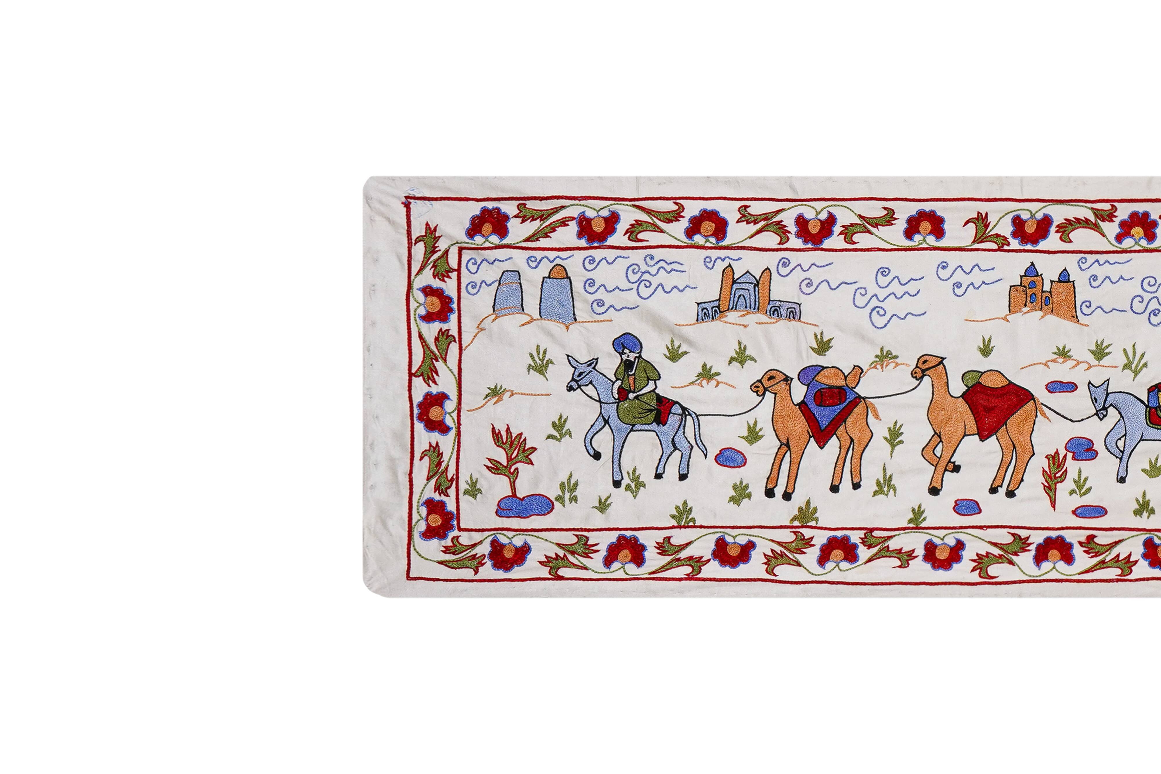 Hand-knotted rug, vintage Turkish rug 51x186 cm