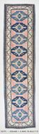 3x10 Pink & Blue Oushak Runner Rug 80x325Cm SK 22171