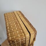Large suitcase made of bamboo and wicker slats