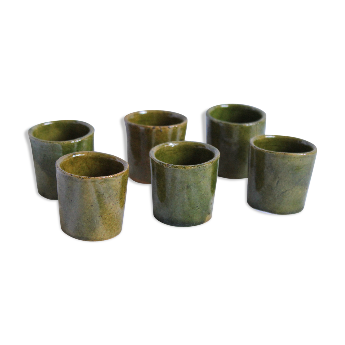 Set of 6 sandstone liquor glasses