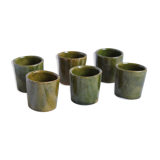 Lot de 6 verres à liqueur en grès