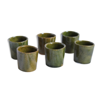 Set of 6 sandstone liquor glasses