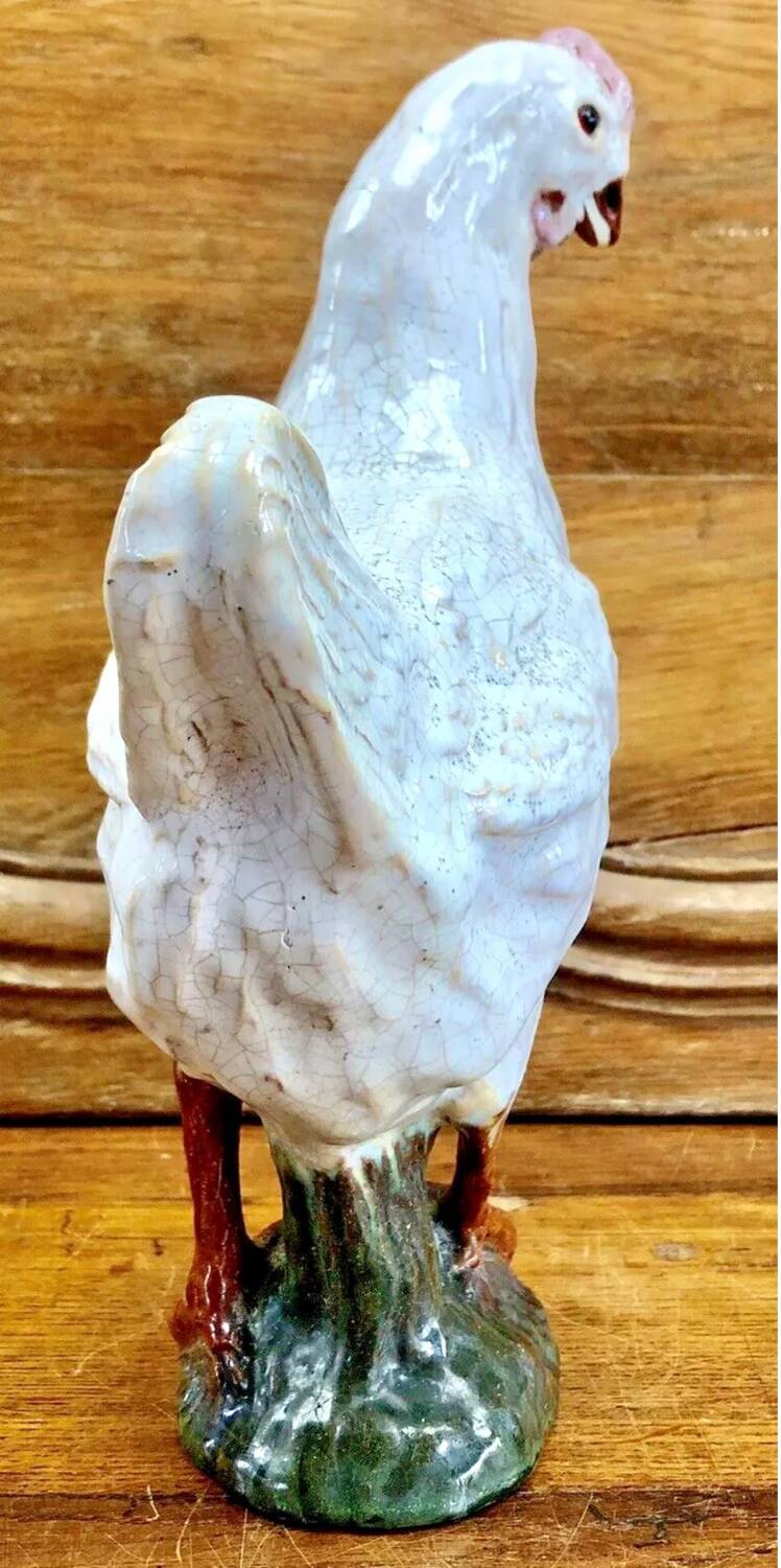 Terracotta hen Bavent XIX sulphide eyes