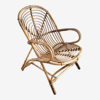 Vintage rattan armchair 1960