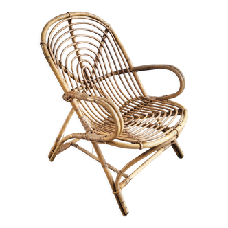 Vintage rattan armchair 1960