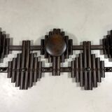 Rattan wall coat rack 1970’s