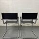 Paire de Fauteuils Design en simili cuir et Aluminium