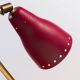 Brass wall lamp with perforated metal shade, 1950s, Sweden