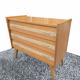 Vintage oak and cane commode from the 1960s.