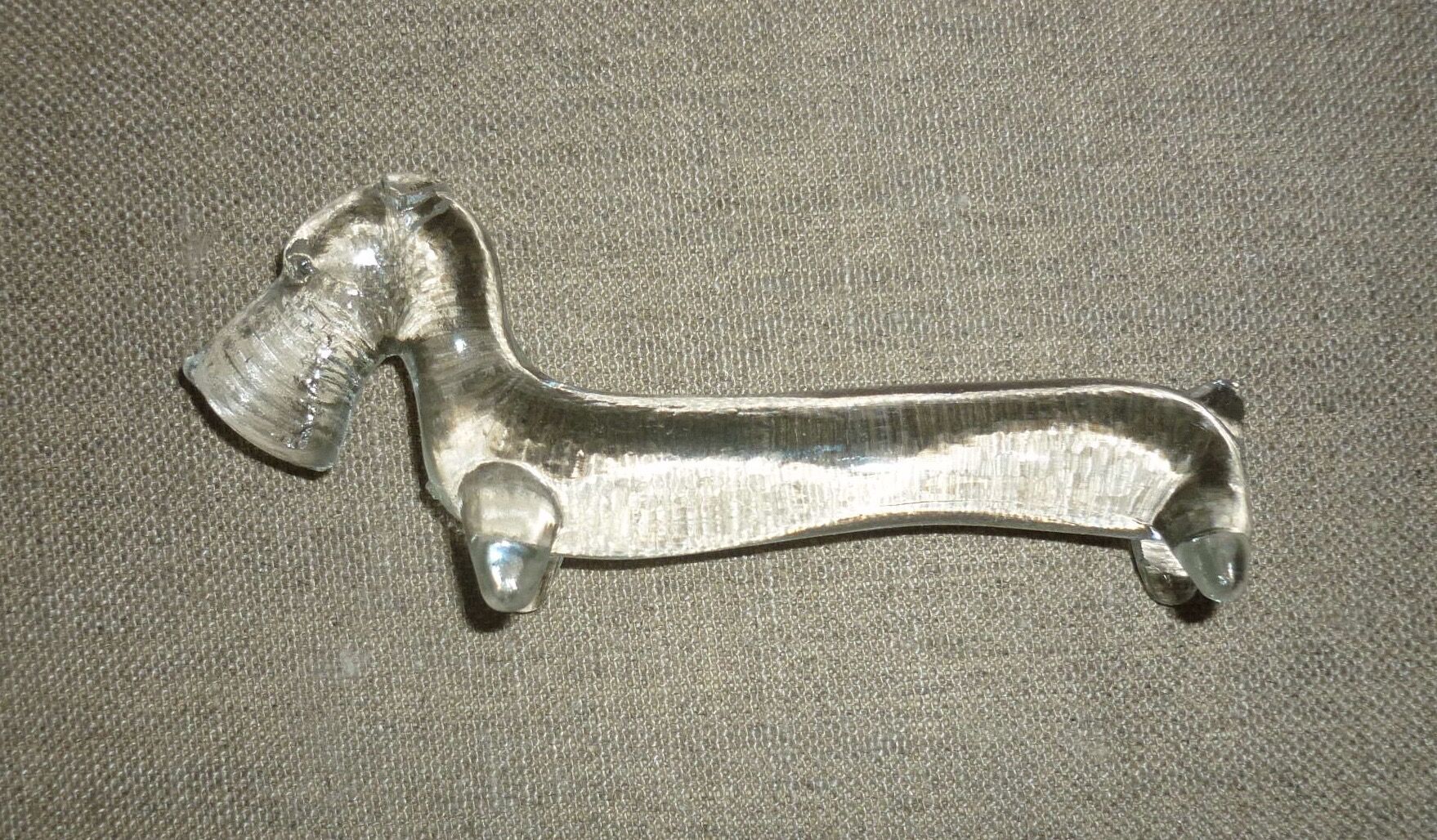 11 glass art deco knife holder/rest