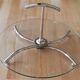 Contemporary glass and steel cheese platter
