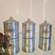 Aluminum and brass spice jars