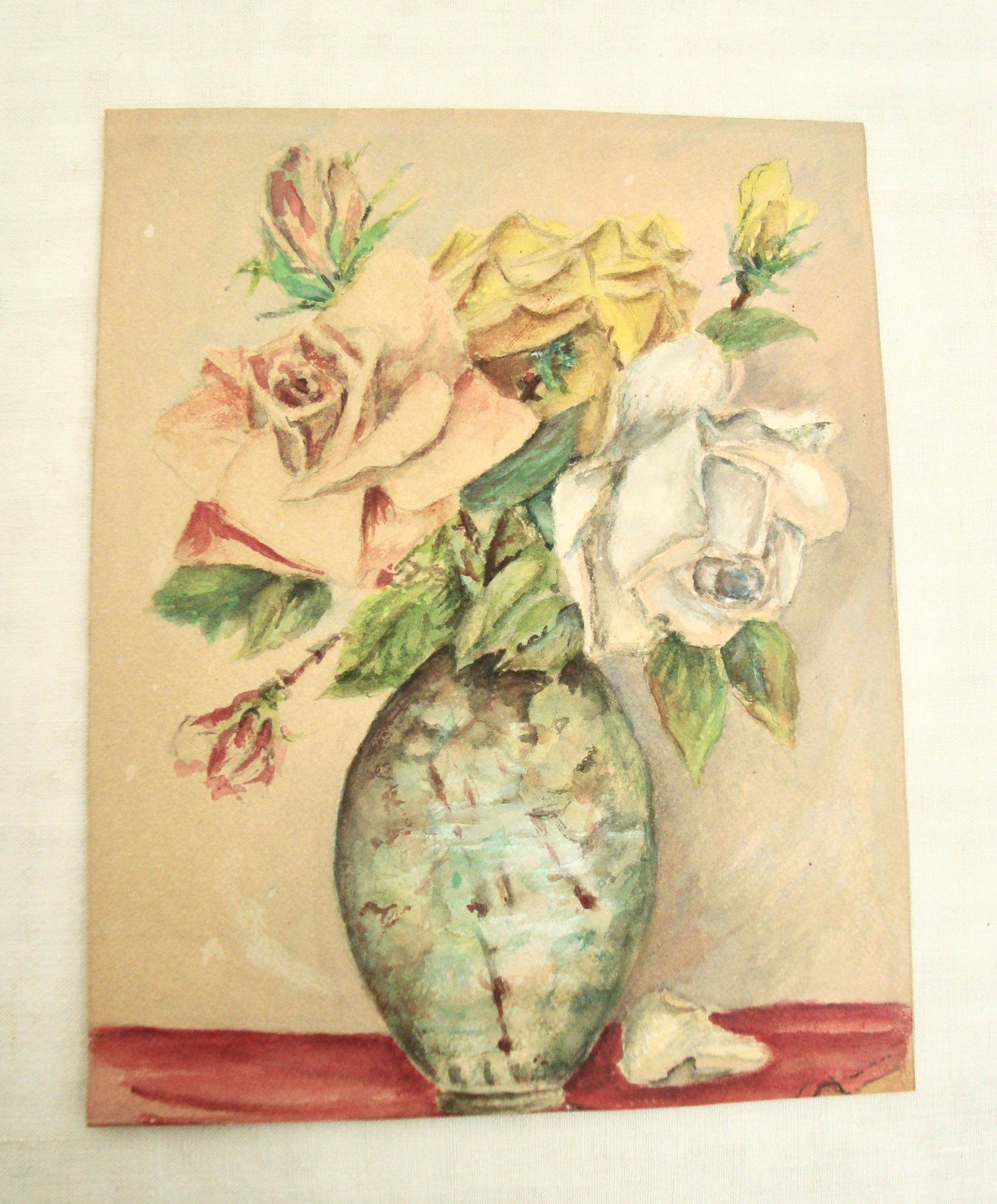 Ancient bouquet of roses