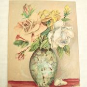 Ancient bouquet of roses
