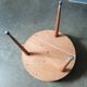 Side table, round work table in Scandinavian style, 1960.